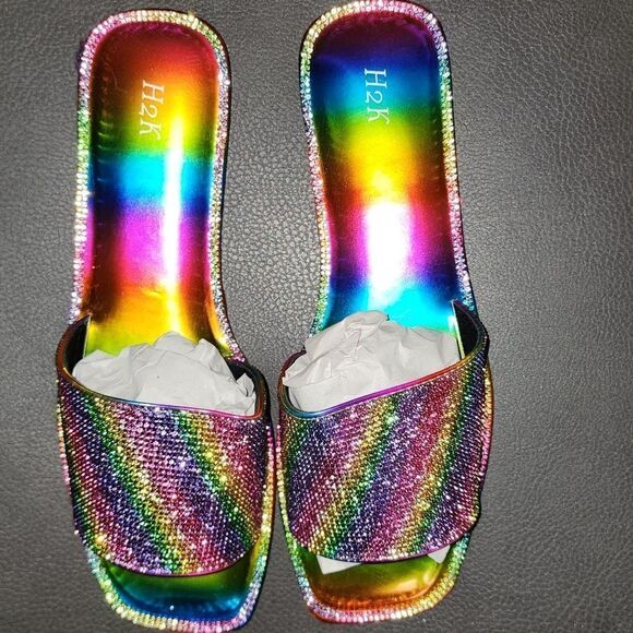 H2k bling rainbow slides  - Picture 3 of 6